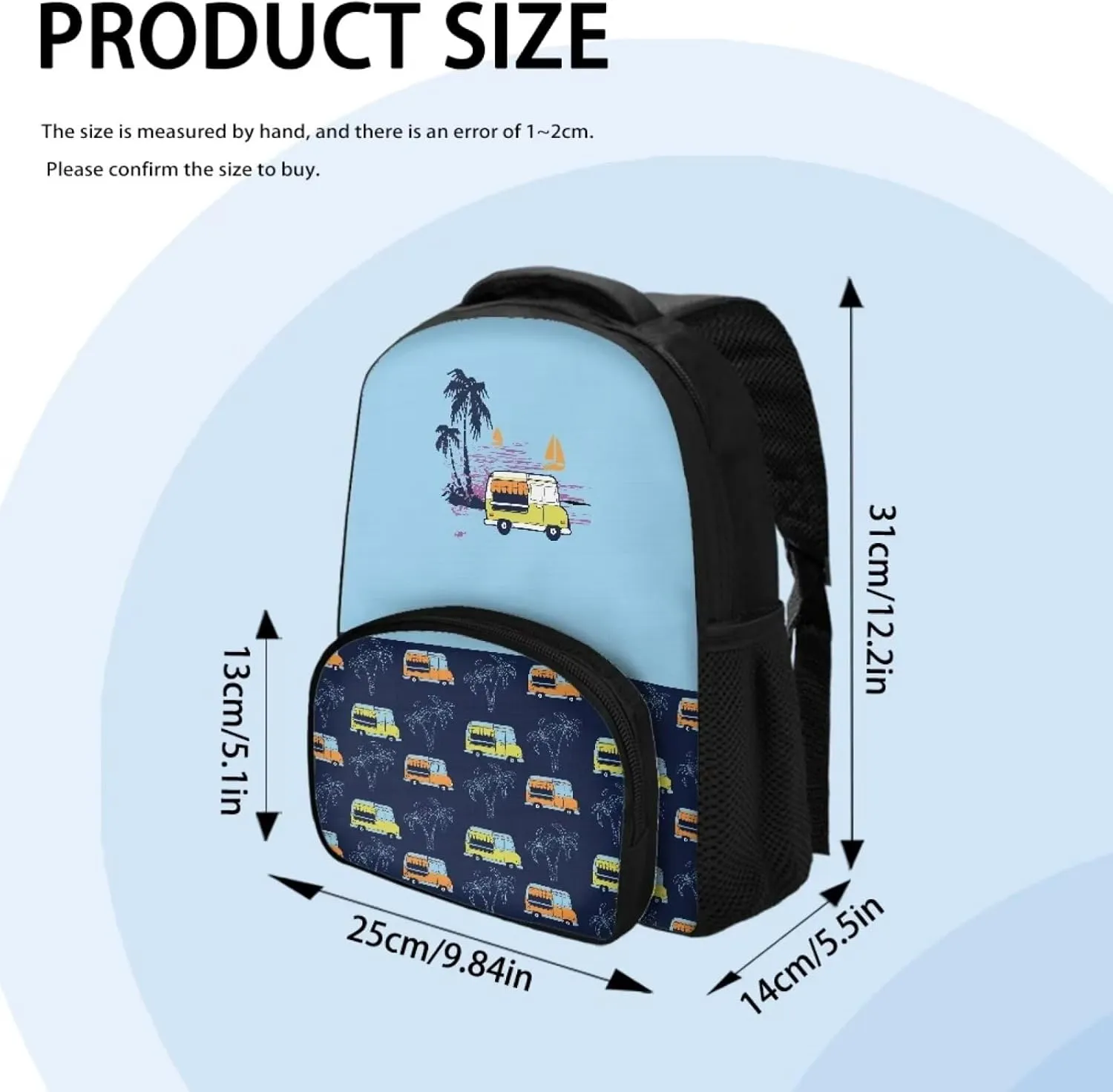 Cartoon Dining Car Backpack for Kids Boys Elementary School Bags for Girls Student Bag Back to School Gift Lightweight Bookbag Travel Rucksack Bagpack