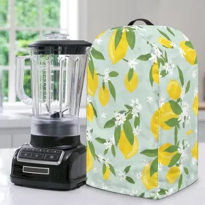 Cartoon Lemon Food Processor Cover Compatible with Cuisinart and Hamilton Beach 11-14 Cup Processor Food Processor Dust Cover with Adjustable Drawstring