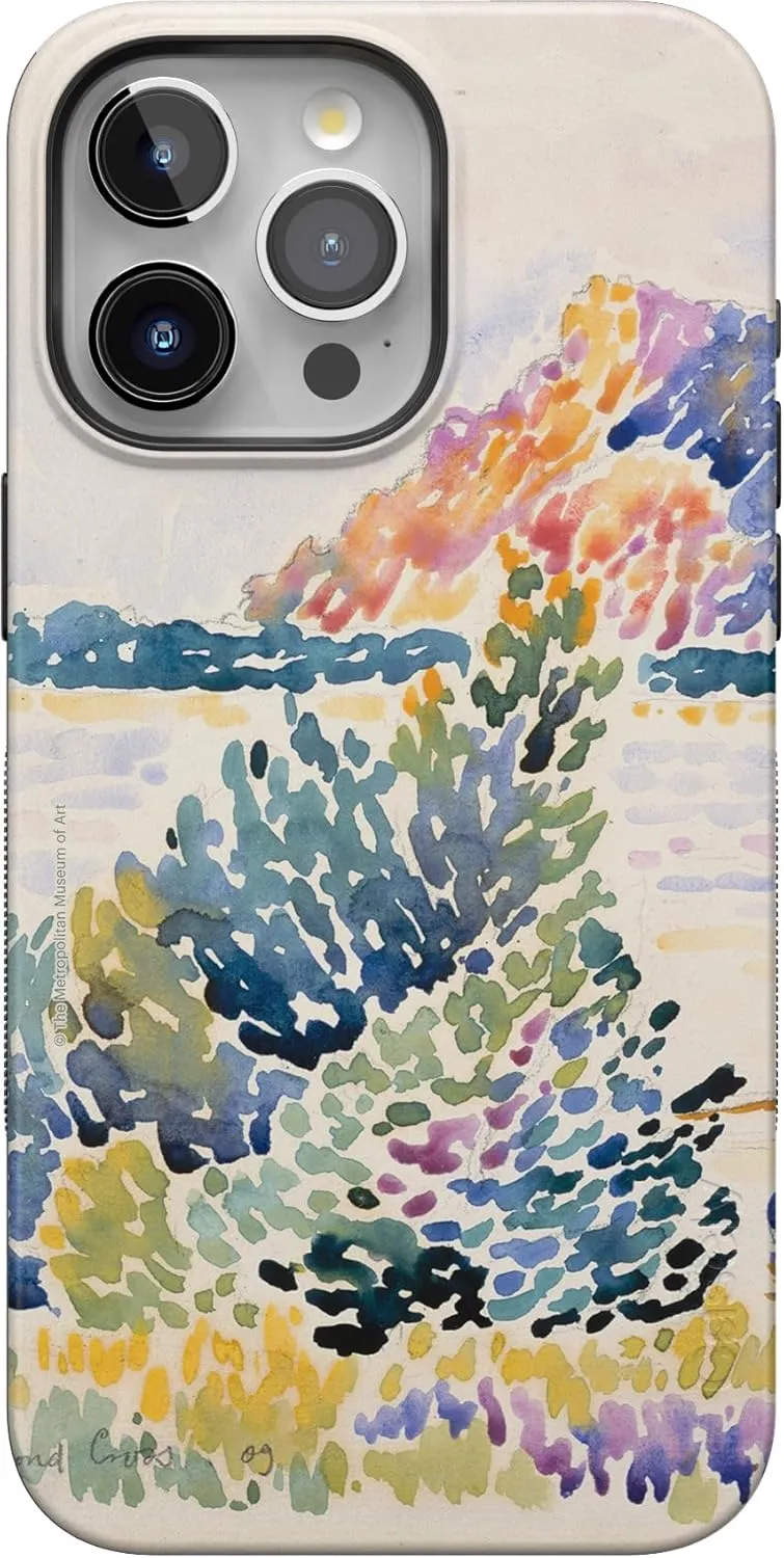 Casely iPhone 15 Pro Max Case | Cap Nègre | Calm Waters | The Met Museum Watercolor Bold | Compatible with MagSafe and Action Button
