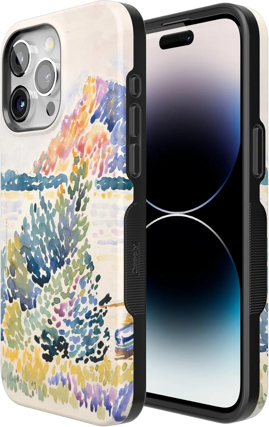 Casely iPhone 15 Pro Max Case | Cap Nègre | Calm Waters | The Met Museum Watercolor Bold | Compatible with MagSafe and Action Button