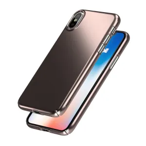 Caudabe Lucid Clear Ultra Slim Metallic Finish Case For iPhone X - ROSE GOLD