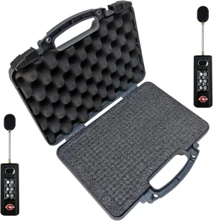 Cedar Mill Fine Firearms TSA Approved Travel Locks for Luggage, Gym Locker & Guncase Hard Gun Cases for Handguns - TSA Approved Firearm Travel Case, Military-Grade EPE Foam Bundle.