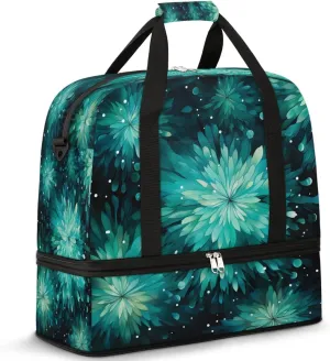 Celestial Garden Blooms Travel Duffel Bag, Travel Essentials, Gym Bag for Women, Weekender Overnight Bag With Shoes Compartment, Carry On Bags for Airplanes