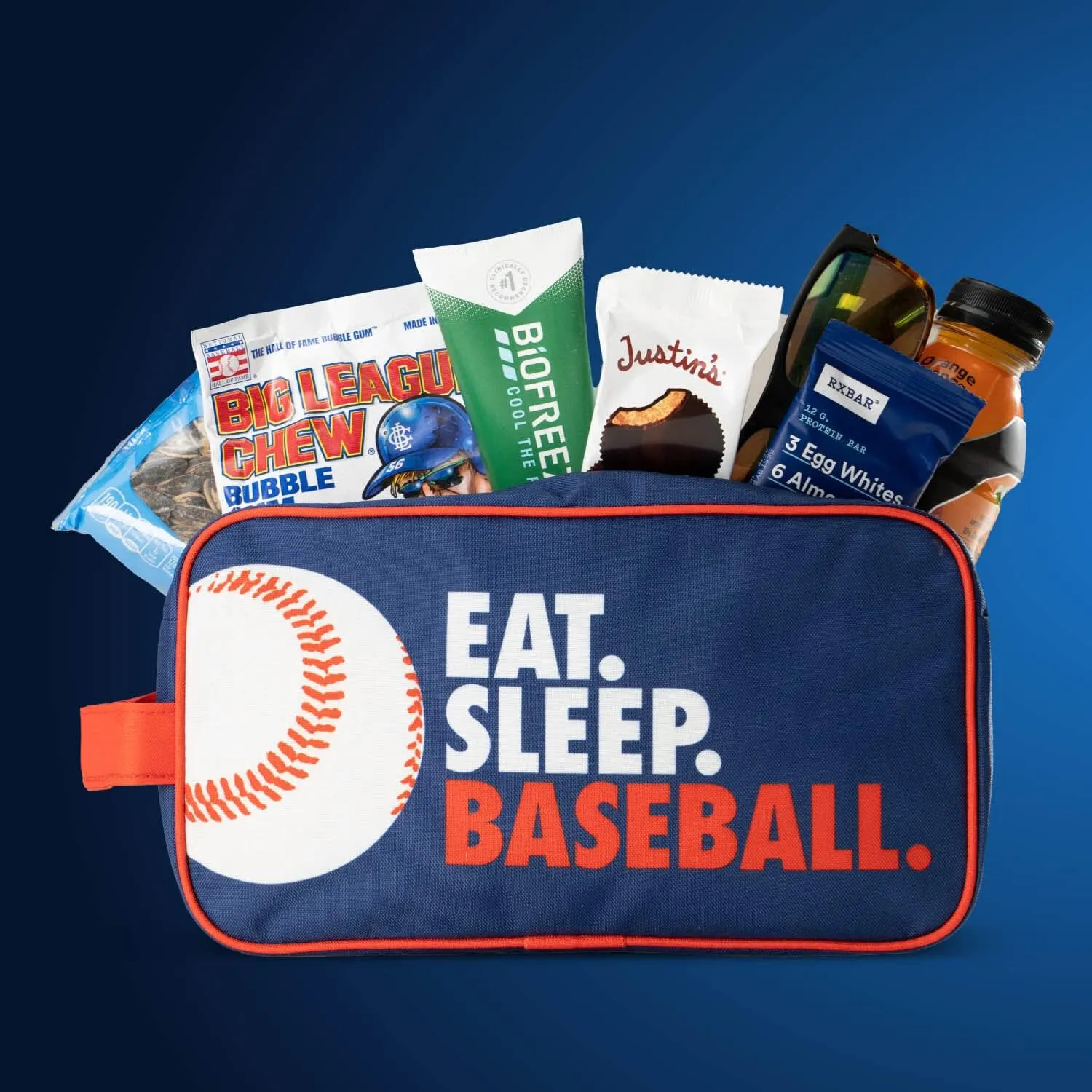 ChalkTalkSPORTS Baseball Accessory Bag | Travel Bag Dopp Kit | Eat Sleep Baseball