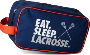 ChalkTalkSPORTS Guys Lacrosse Accessory Bag | Travel Bag Dopp Kit | Eat Sleep Lacrosse