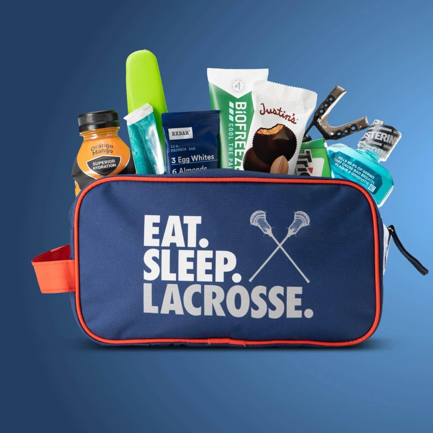 ChalkTalkSPORTS Guys Lacrosse Accessory Bag | Travel Bag Dopp Kit | Eat Sleep Lacrosse