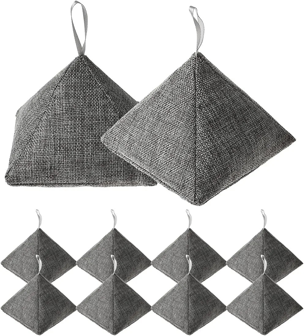 Charcoal Bamboo Bags nature fresh charcoal bags Activated Charcoal Odor Absorber Eliminator Bag (8, Grey)
