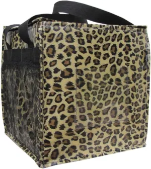Cheetah Trunkey Tote Insulated Bag with Zippered Top - Eco-Friendly, Cooler for Travel, Beach, Camping - Thermal Food Delivery, Heavy-Duty Tote with Mesh Pockets