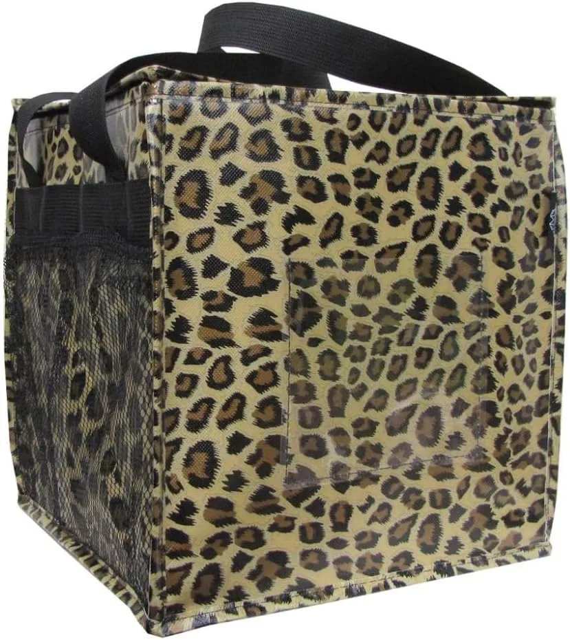 Cheetah Trunkey Tote Insulated Bag with Zippered Top - Eco-Friendly, Cooler for Travel, Beach, Camping - Thermal Food Delivery, Heavy-Duty Tote with Mesh Pockets