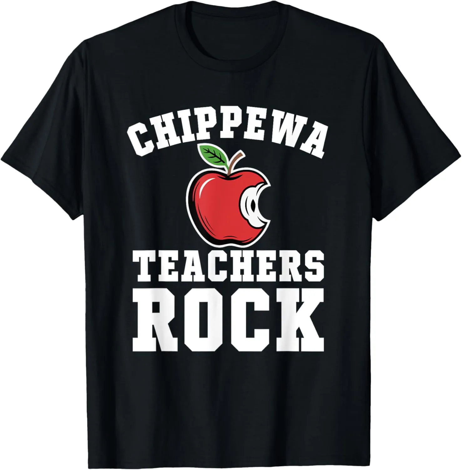 Chippewa Teachers Rock! Retro School Support Teaching T-Shirt