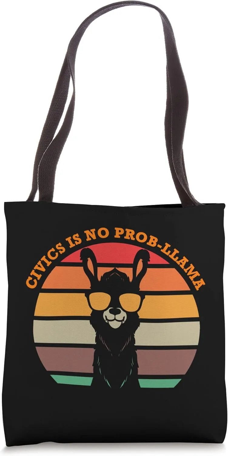 Civics is no Prob-Llama - Civics Teacher Tote Bag