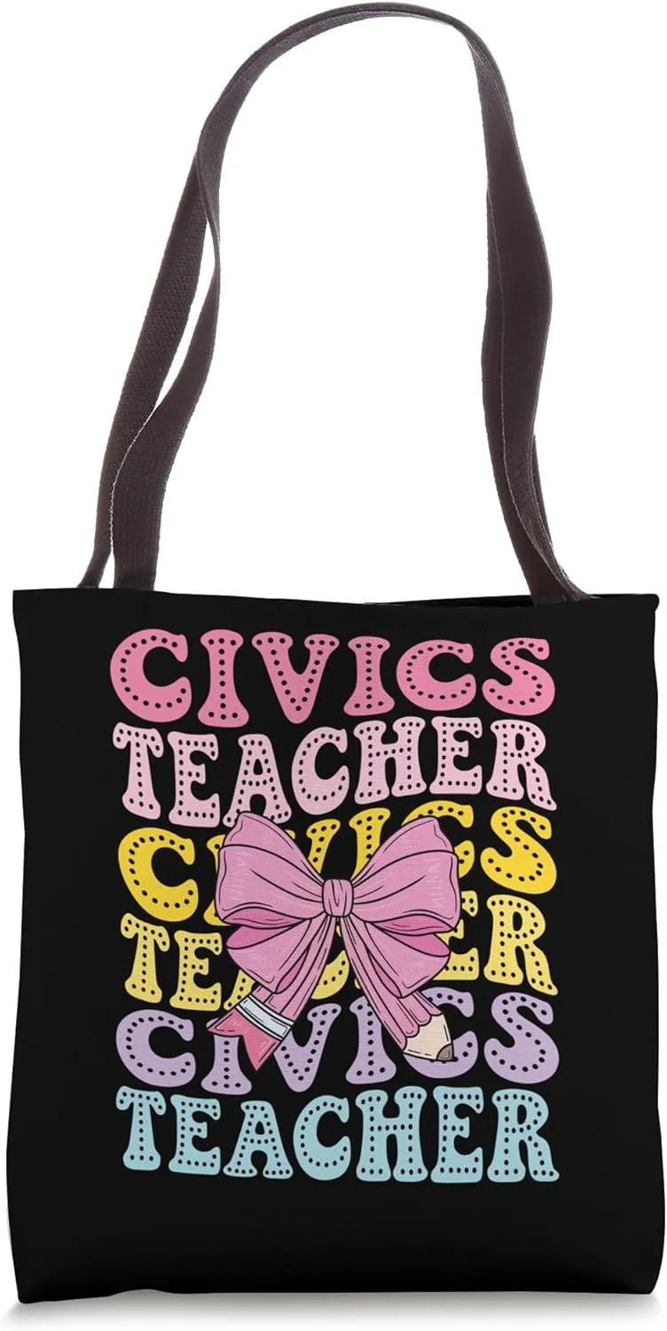 Civics Teacher Citizenship Political Science Back to school Tote Bag