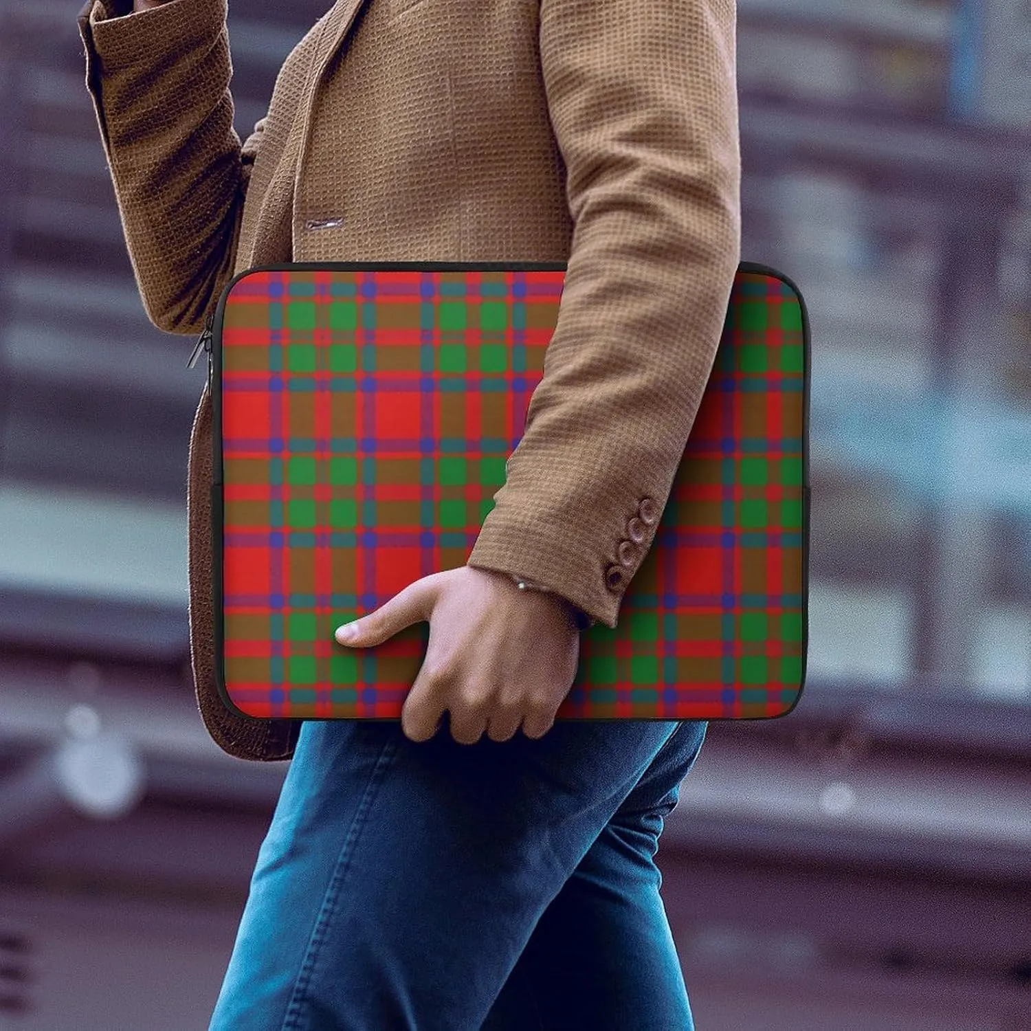 Clan Rutherford Tartan All Print Hands Free Withdrawal Laptop Bag Unisex