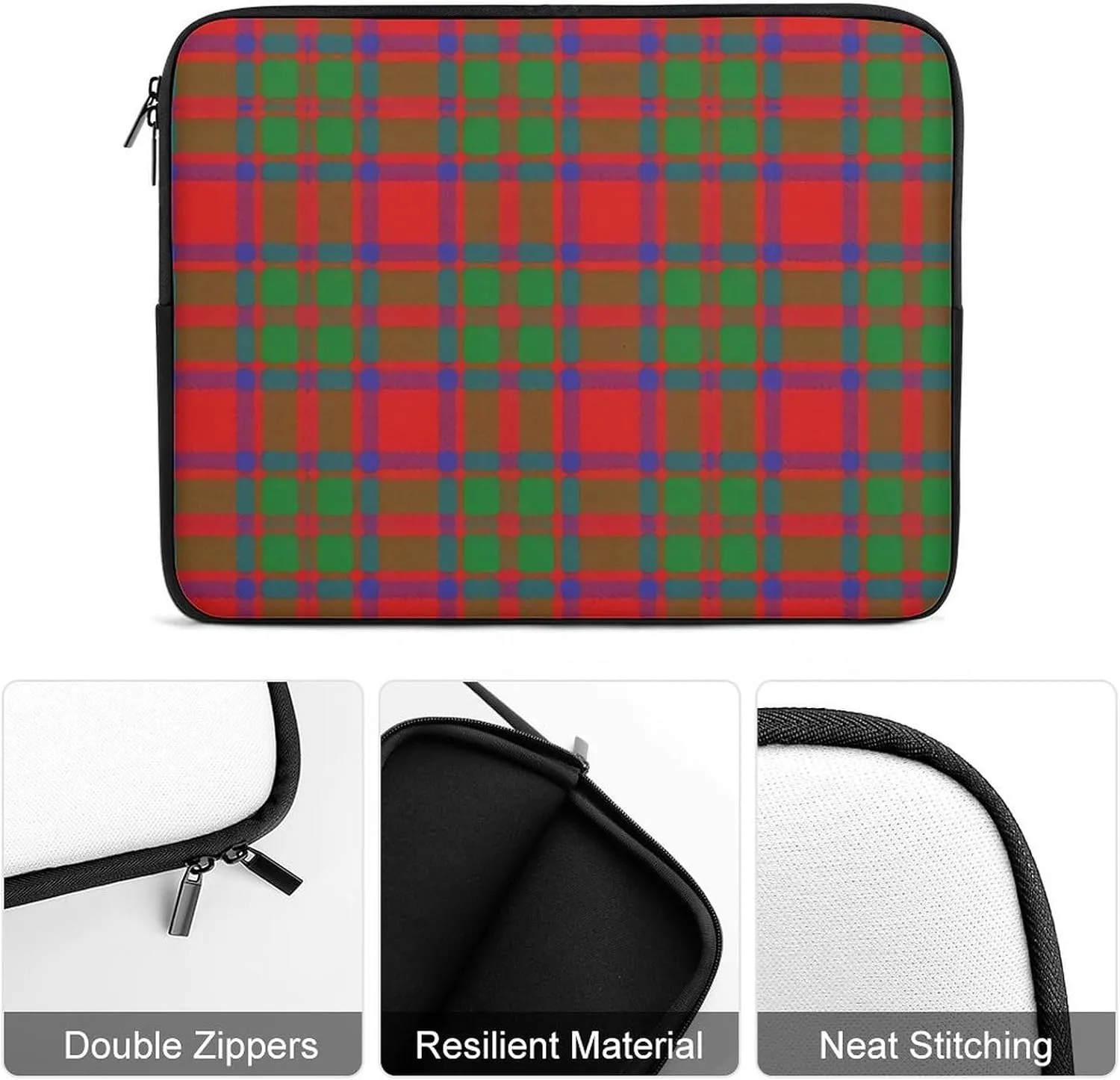 Clan Rutherford Tartan All Print Hands Free Withdrawal Laptop Bag Unisex