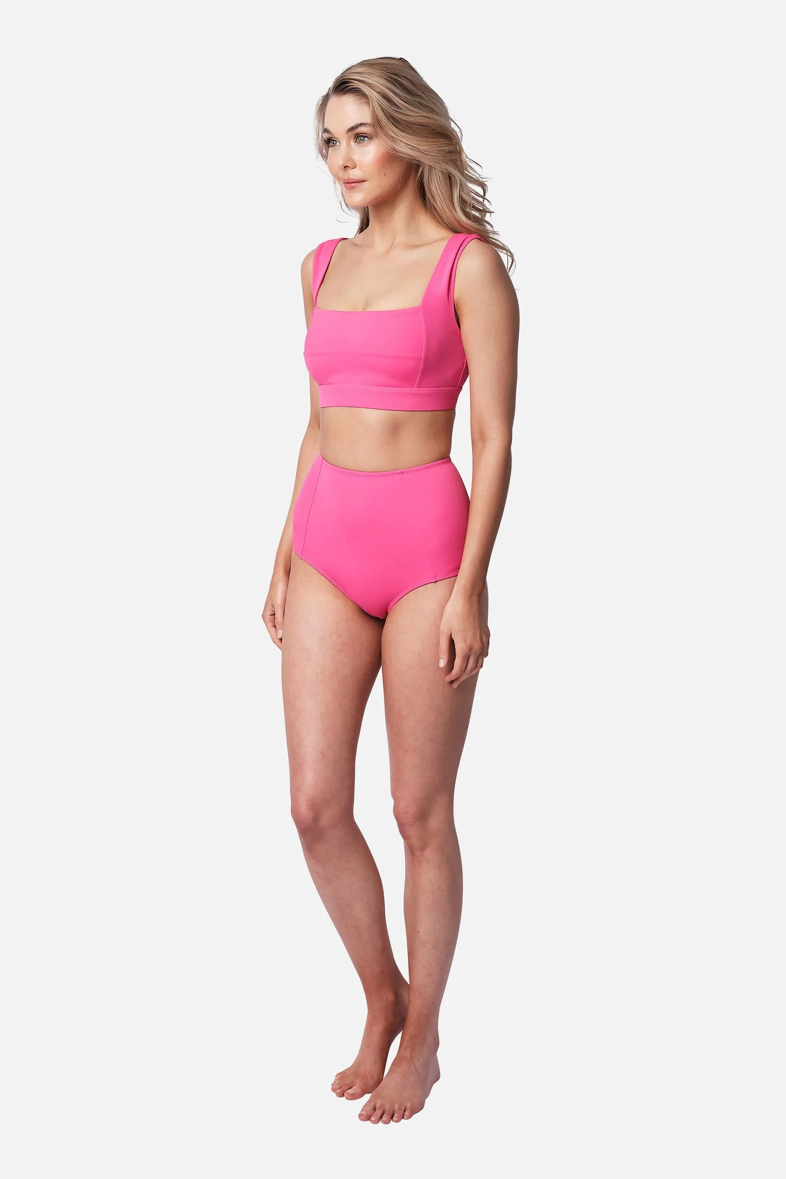 Classic Square Neck Bikini Bralette PINK