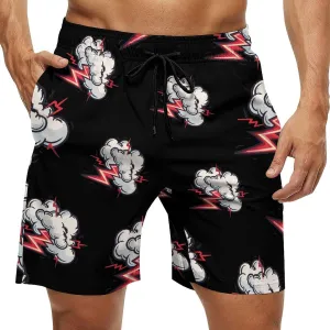 Cloud Thunder Men's Swim Trunks Quick Dry Board Shorts Breathable Summer Beach Shorts Bathing Suits