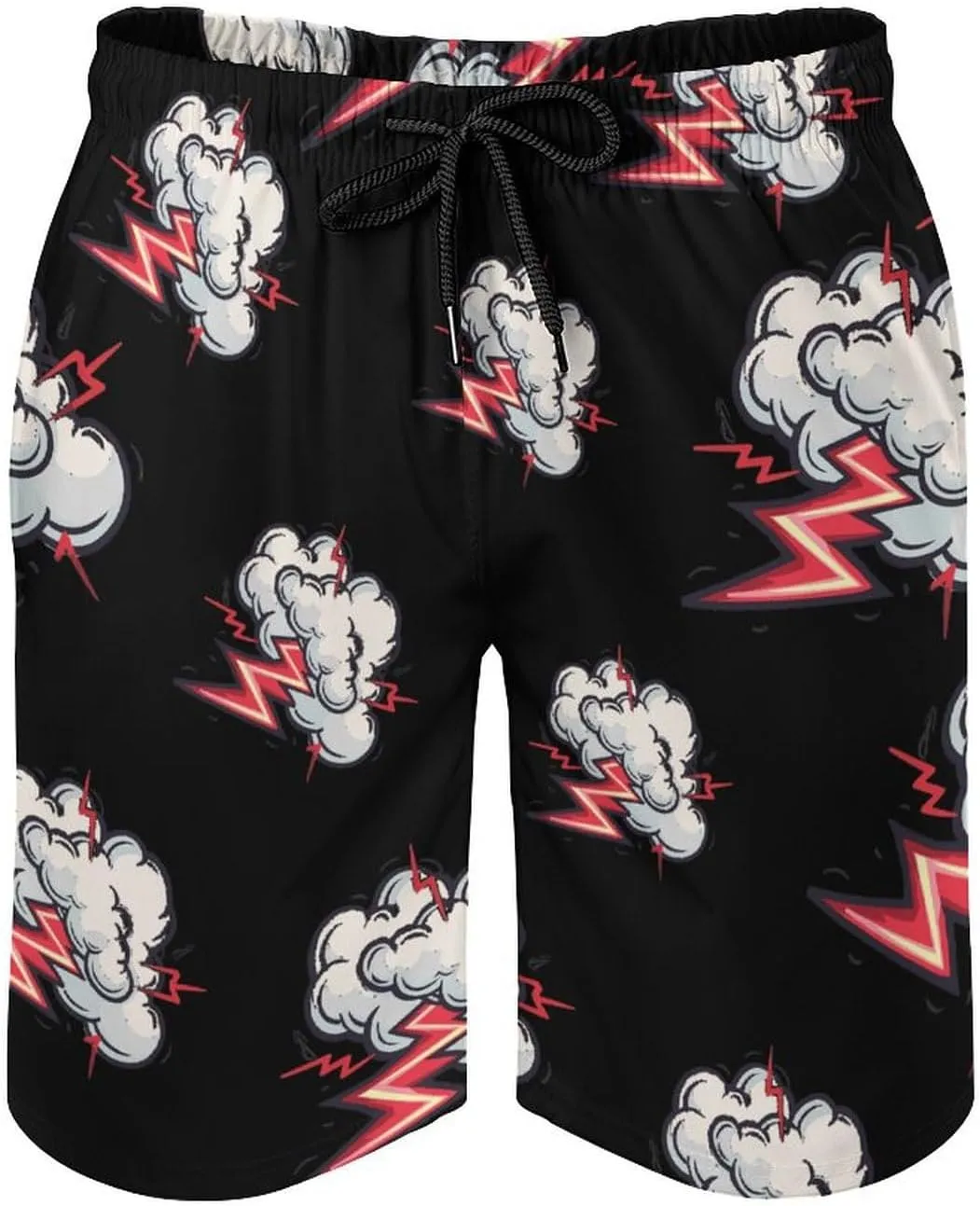 Cloud Thunder Men's Swim Trunks Quick Dry Board Shorts Breathable Summer Beach Shorts Bathing Suits