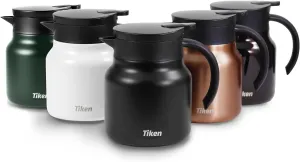 Coffee Server, 800ML (27 Oz) Thermal Coffee Carafe, Stainless Steel Insulated Vacuum Coffee Carafes For Keeping Hot - Matte Black