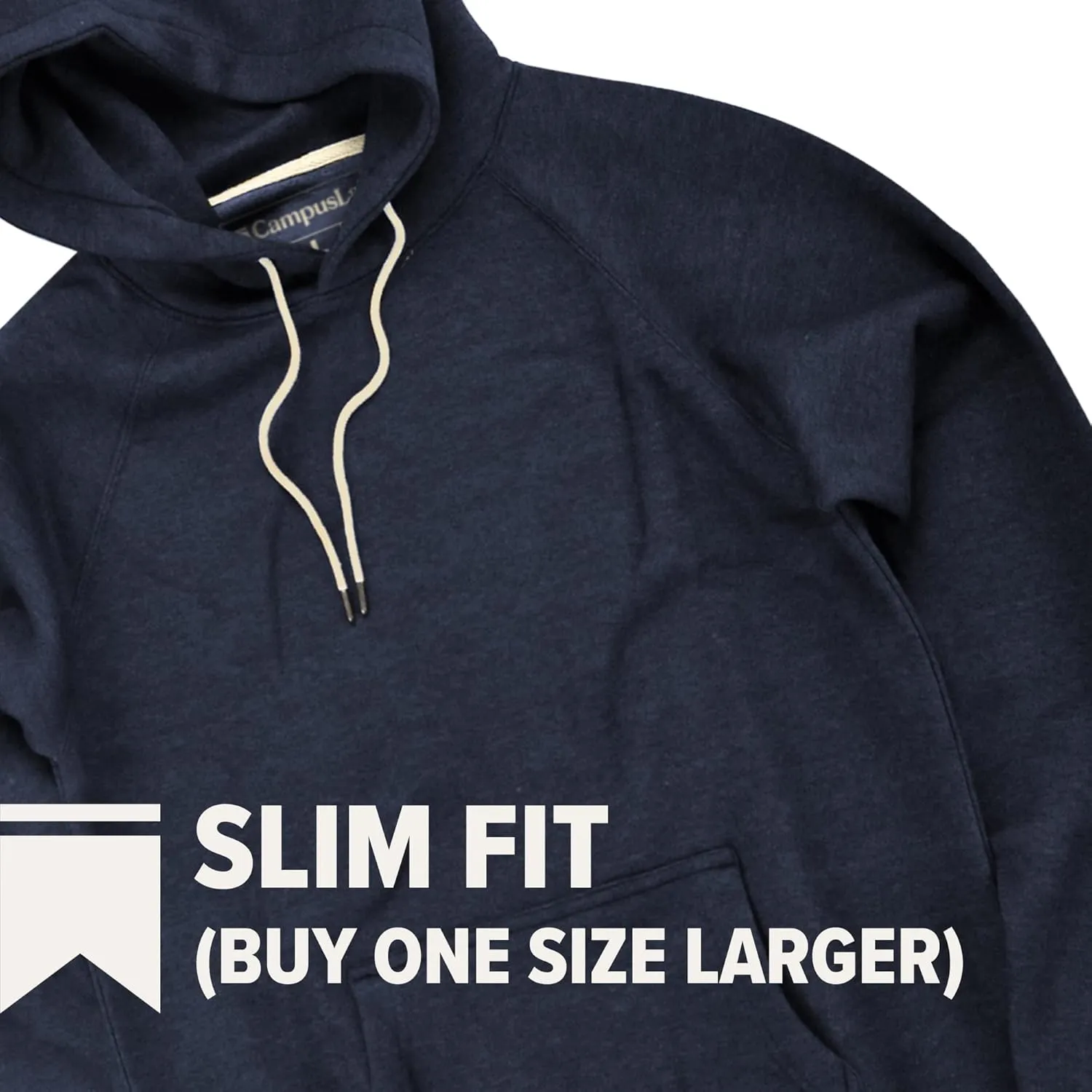 Collegiate Distressed School Name Unisex Adult Slim Fit Pullover Hoodie Collection