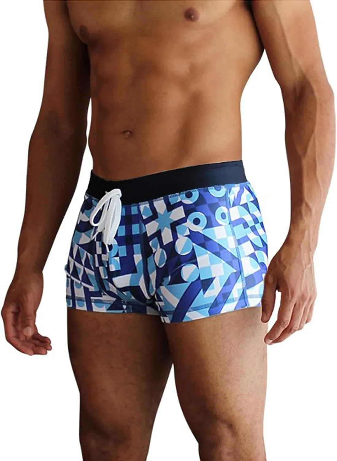 COOFANDY Men's Square Leg Swim Briefs Tight Swim Trunks Swimsuit Athletic Bathing Suit Swimwear with Liner