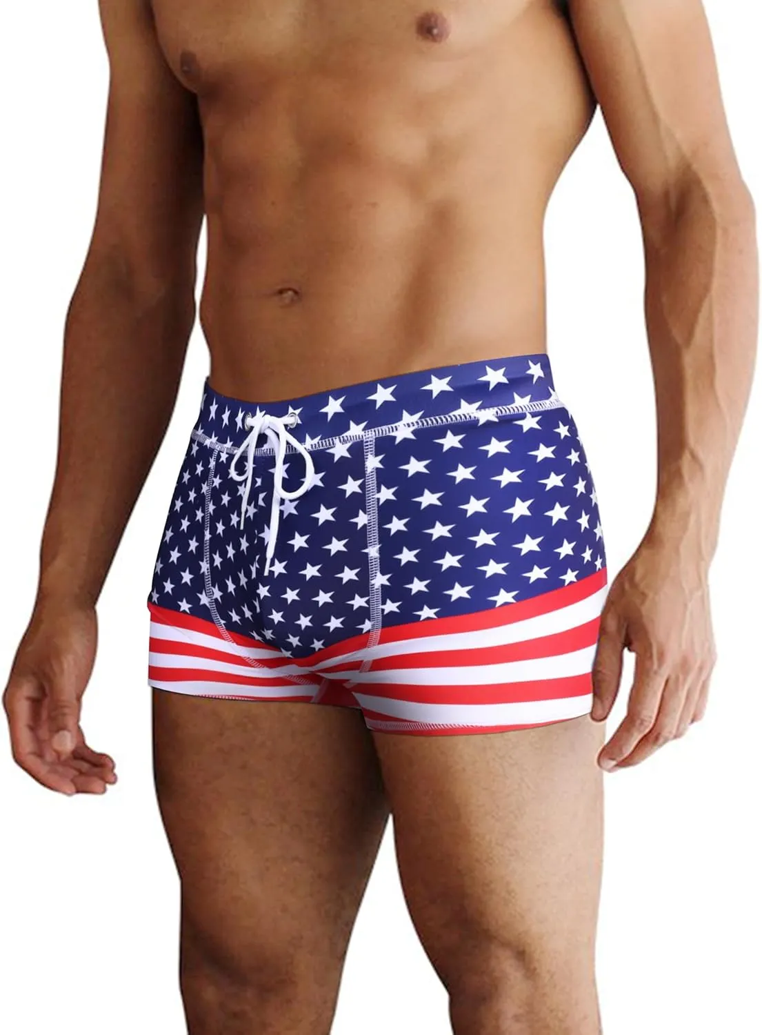 COOFANDY Men's Square Leg Swim Briefs Tight Swim Trunks Swimsuit Athletic Bathing Suit Swimwear with Liner