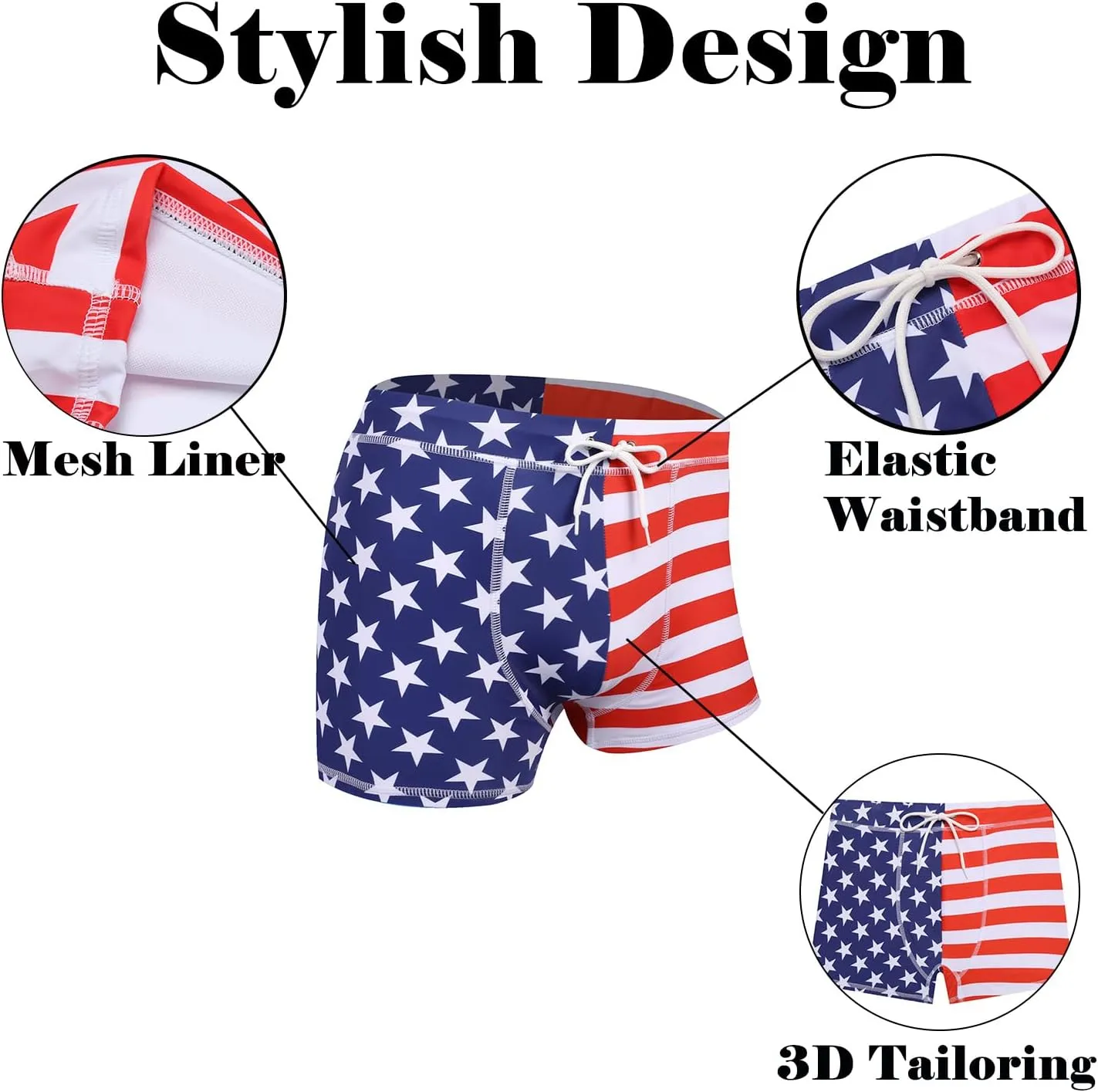 COOFANDY Men's Square Leg Swim Briefs Tight Swim Trunks Swimsuit Athletic Bathing Suit Swimwear with Liner