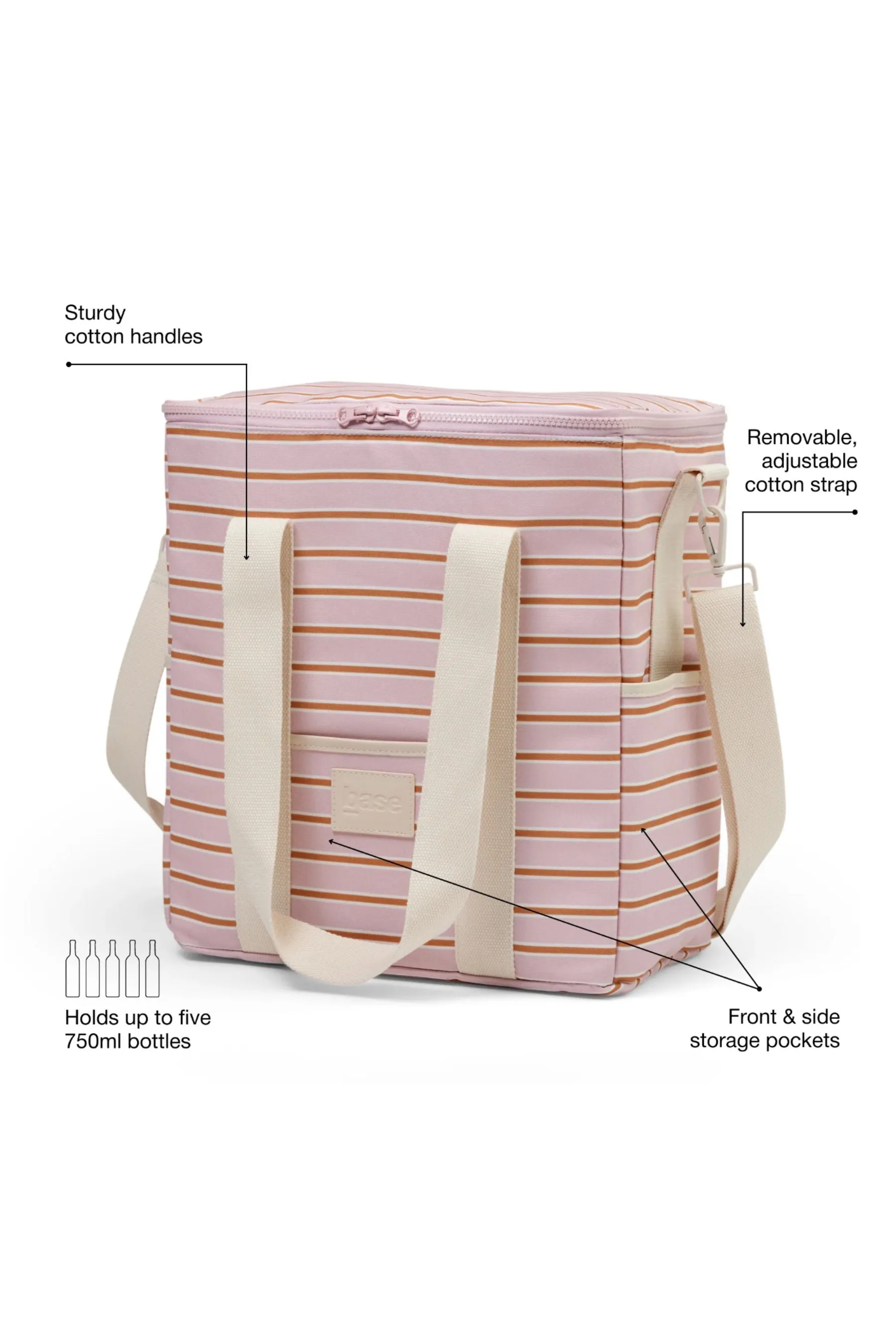 Cool Base | Soft Pink/Rust Stripe