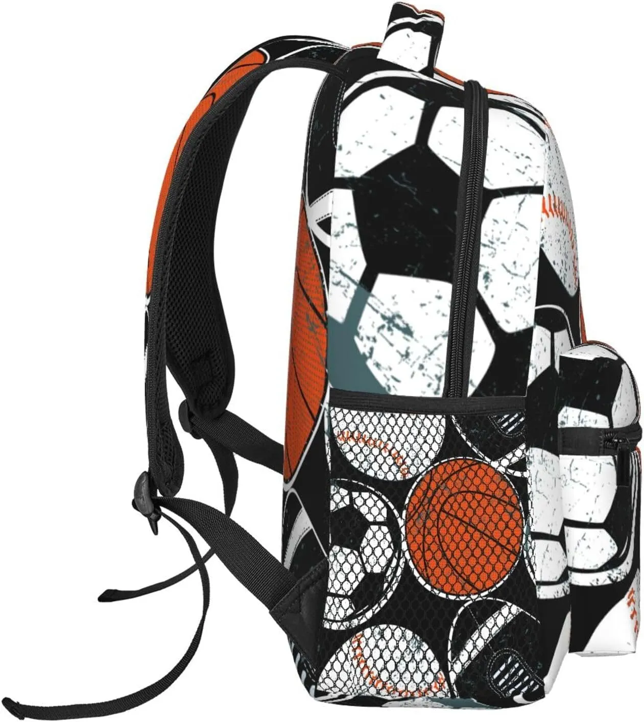 Cool Retro Ball Sport Backpack For School Laptop Bags Bookbag Big Casual Daypack For Student Girls Boys Kids Teens Travel Sports Work