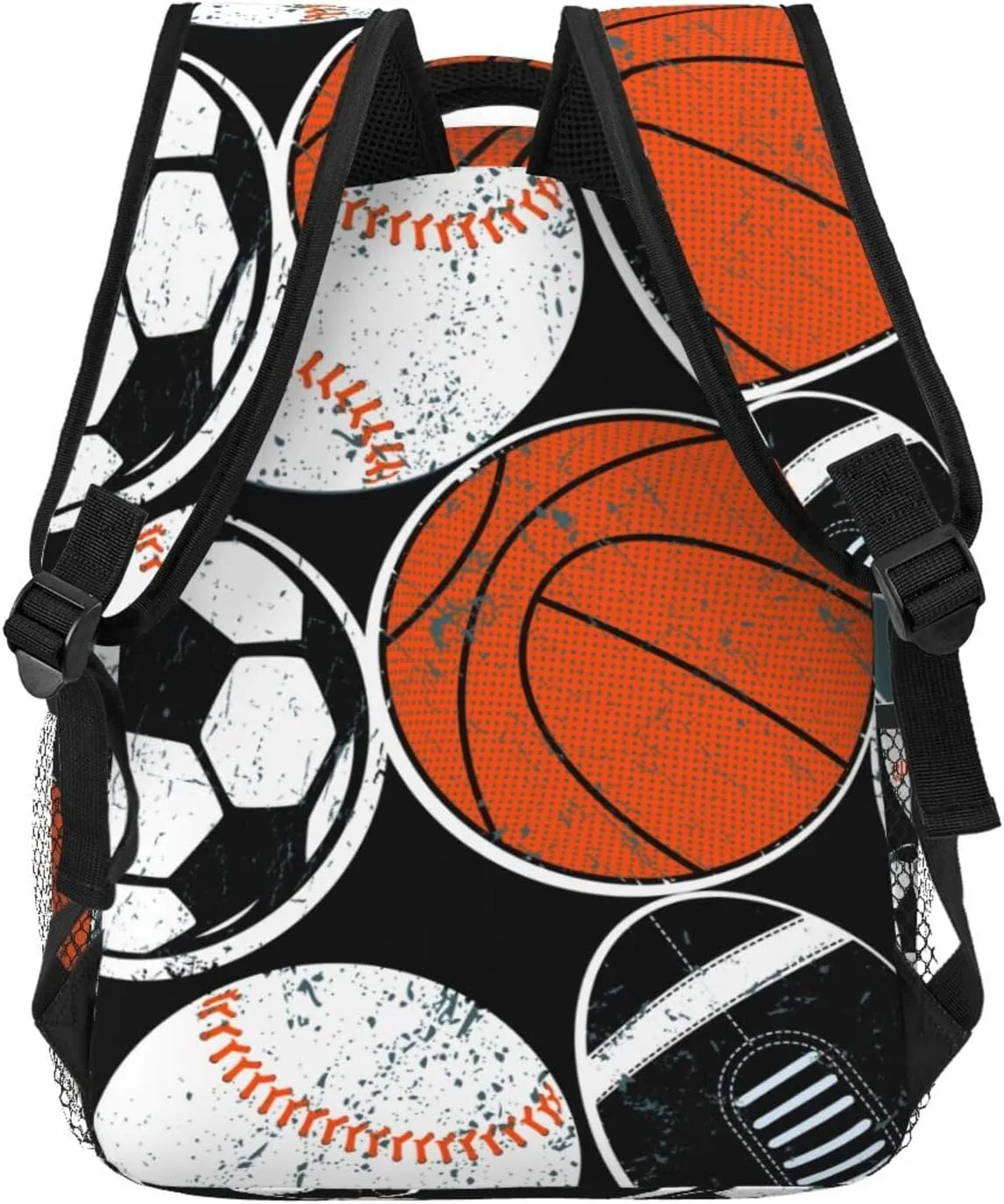 Cool Retro Ball Sport Backpack For School Laptop Bags Bookbag Big Casual Daypack For Student Girls Boys Kids Teens Travel Sports Work