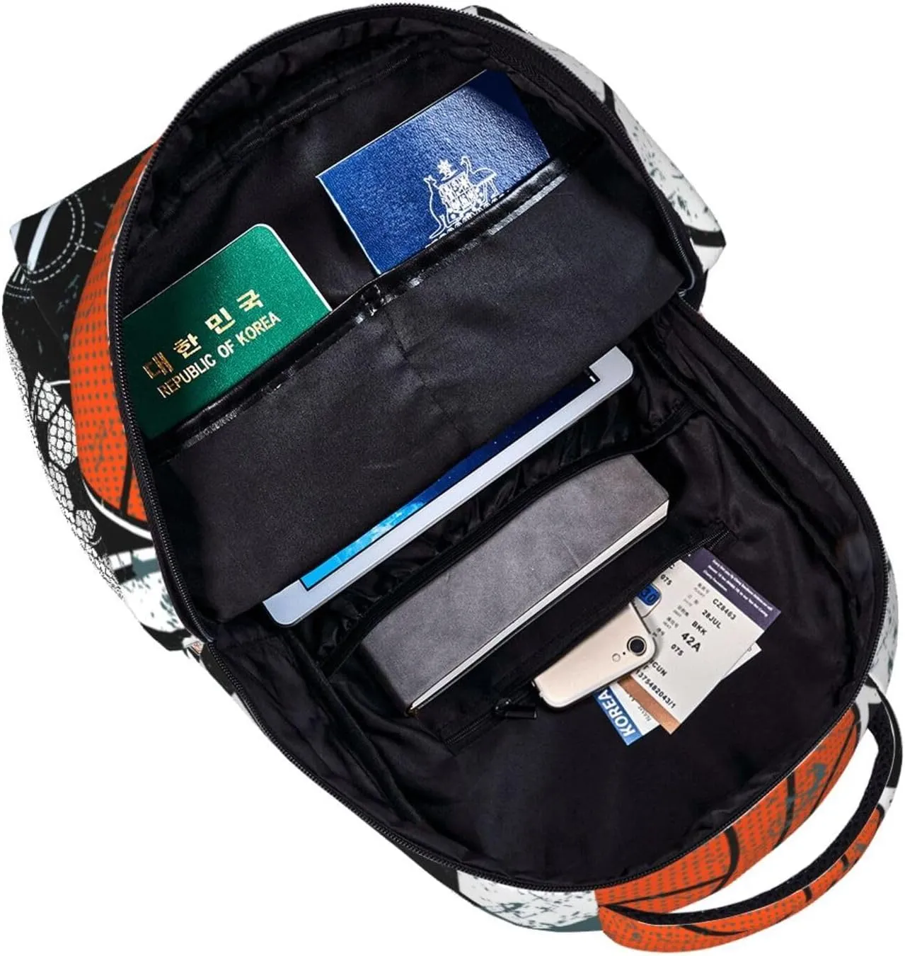 Cool Retro Ball Sport Backpack For School Laptop Bags Bookbag Big Casual Daypack For Student Girls Boys Kids Teens Travel Sports Work
