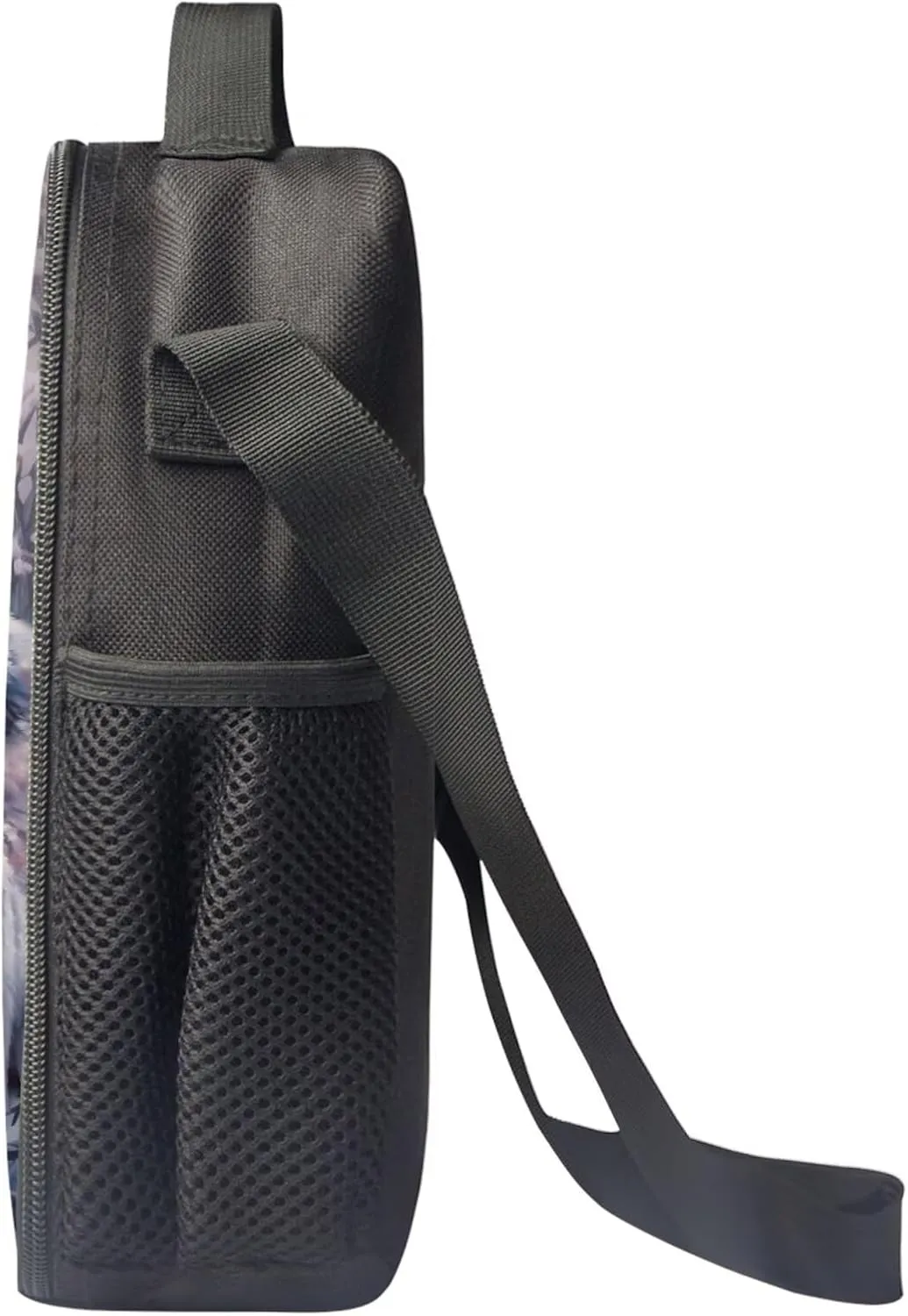 Cool Wolf School Bags for Boys 8-12 Kids Backpack and Lunch Bag Set Pencil Case Elementary Middle School Bookbag Teen School Bag With Water Bottle Holder 16 Inch Back Pack Purple