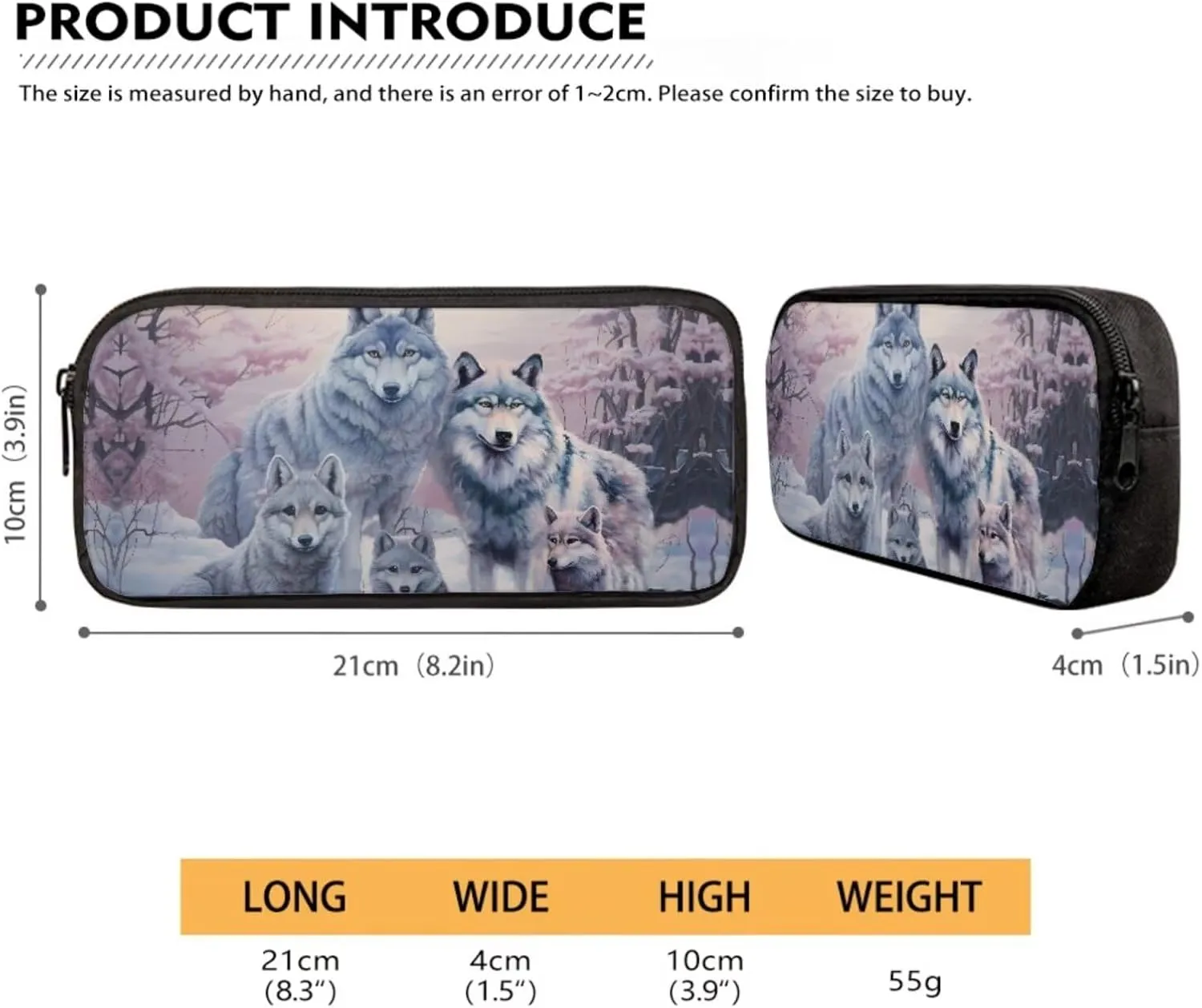 Cool Wolf School Bags for Boys 8-12 Kids Backpack and Lunch Bag Set Pencil Case Elementary Middle School Bookbag Teen School Bag With Water Bottle Holder 16 Inch Back Pack Purple