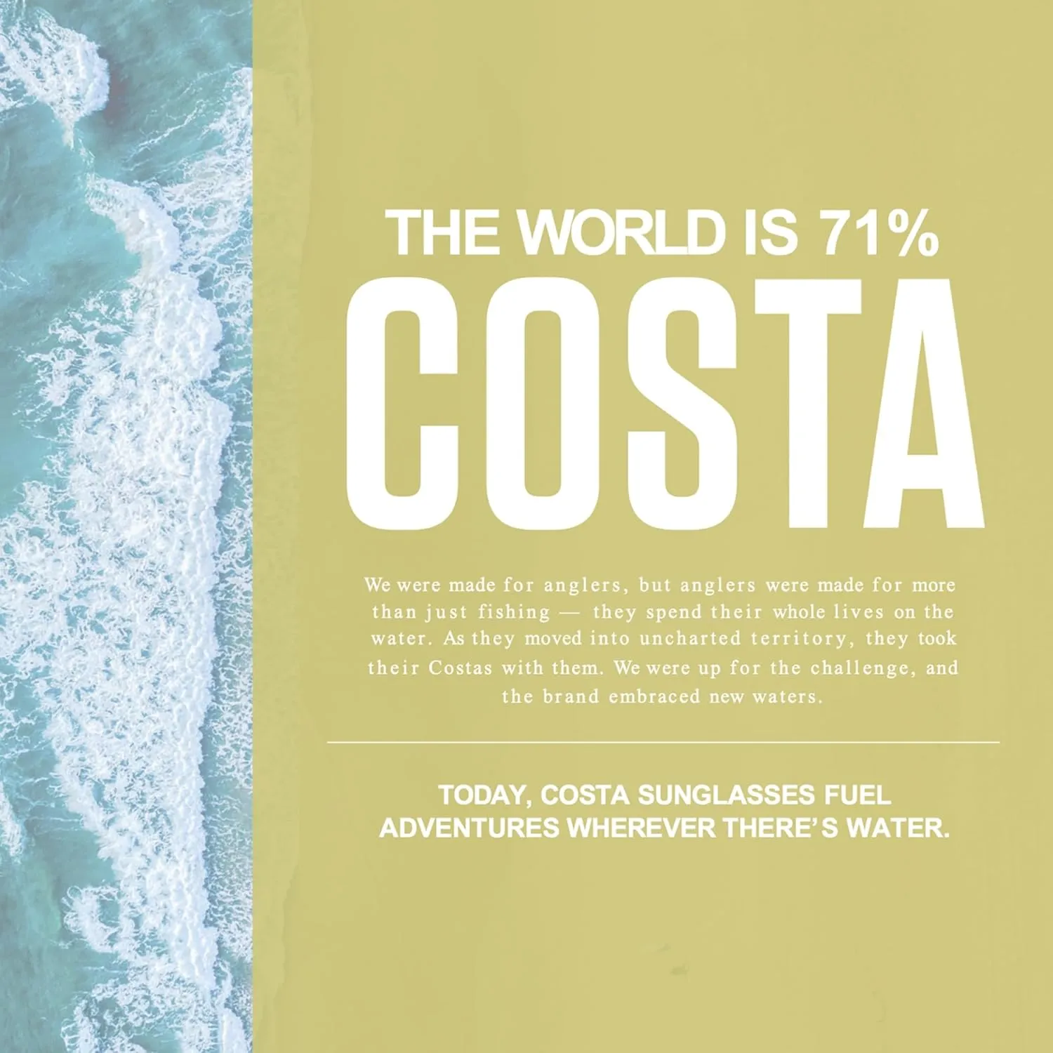 Costa Del Mar Men's Ballast Rectangular Sunglasses