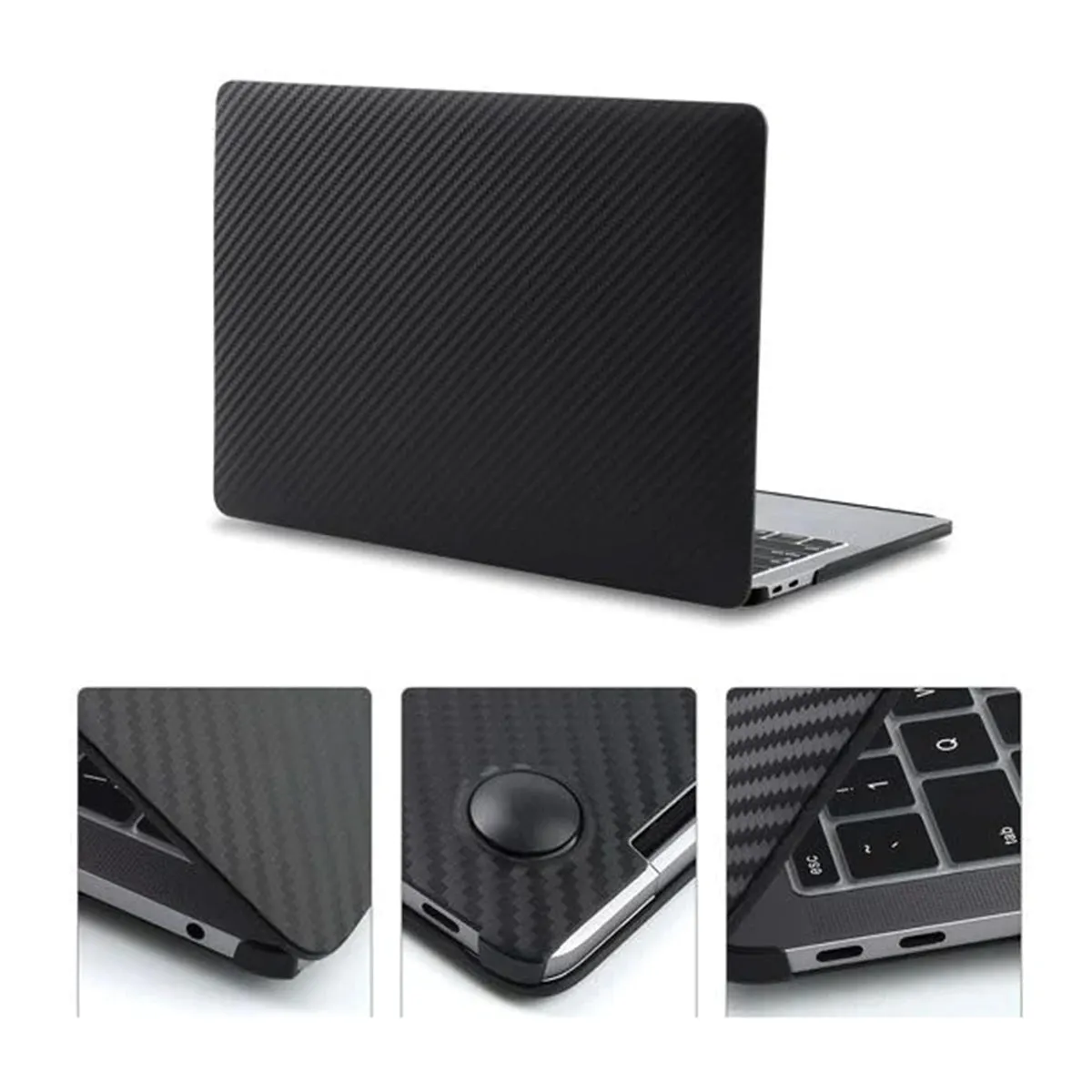 COTECi Carbon Fiber Texture PP Protective Soft Shell for MB Air 13" (2025-2022 M4/M3/M2)