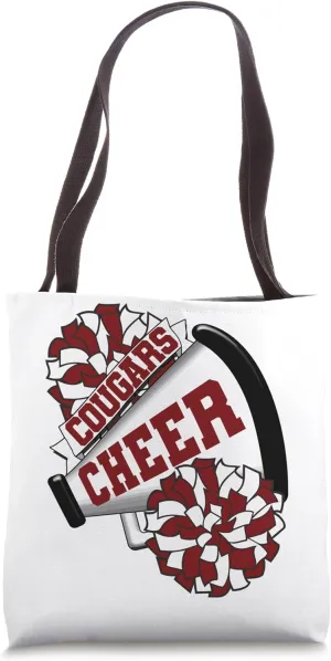 Cougars Cheerleading Back To School Cheer Team Spirit M Tote Bag