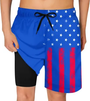 Cozople Boys Swim Trunks Compression Liner Swim Shorts Quick Dry Bathing Suit with Boxer Brief Swimwear 2-20T