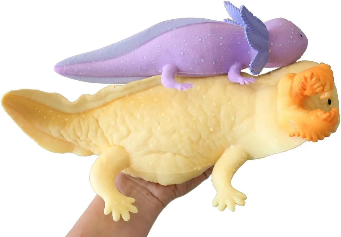 Curious Minds Busy Bags Set of 2 Jumbo 9" Grow Axolotl - Add Water & Grows - Gift - Fun Critter - Ages 6  - Random Color