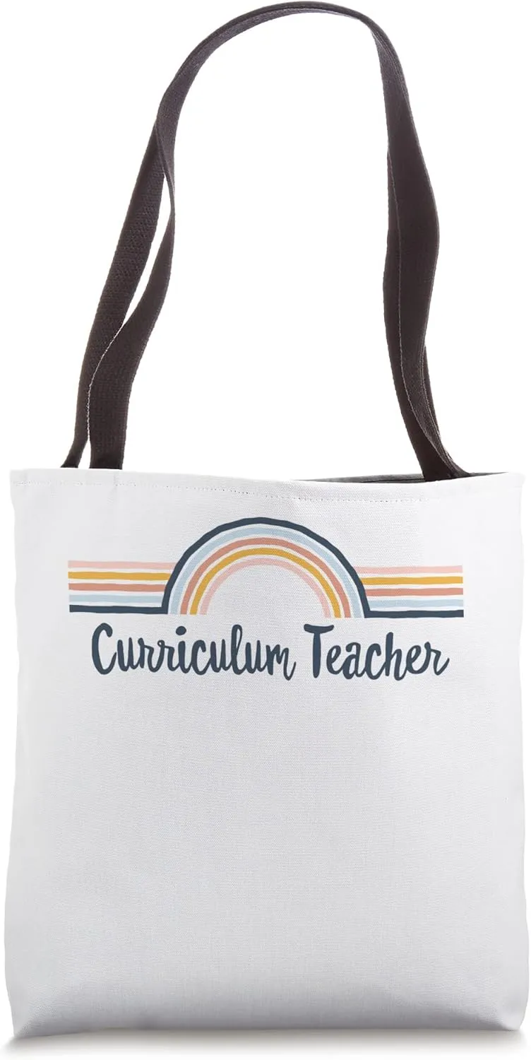 Curriculum Teacher Team Boho Rainbow, Back to school squad Tote Bag