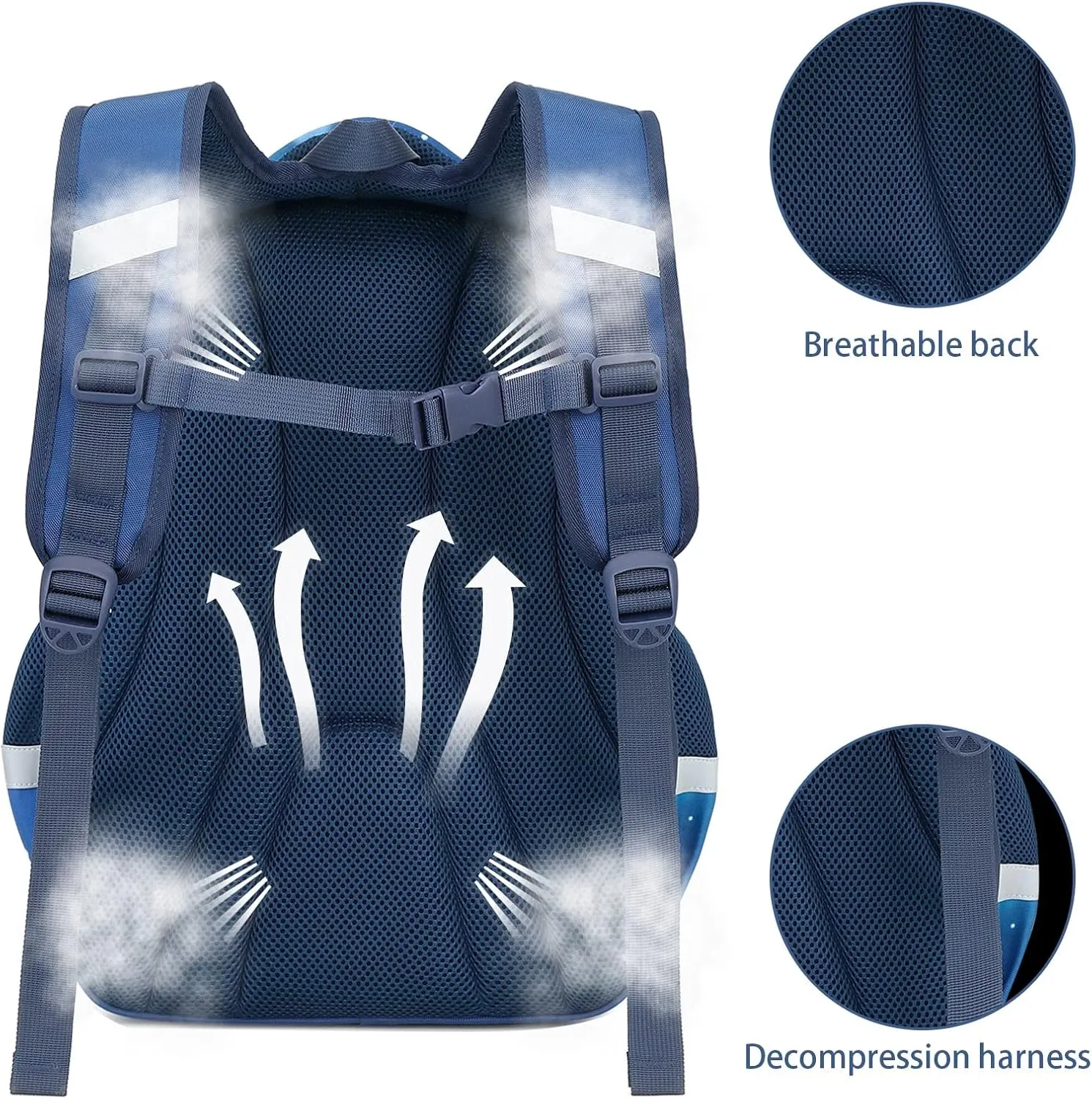 Cusangel Backpack for Boys Girls School Bookbags,Kindergarten Elementary Middle School Lightweight Waterproof Multifunctional Large Capacity for Backpack (16 inch Astronaut Fun Prints)