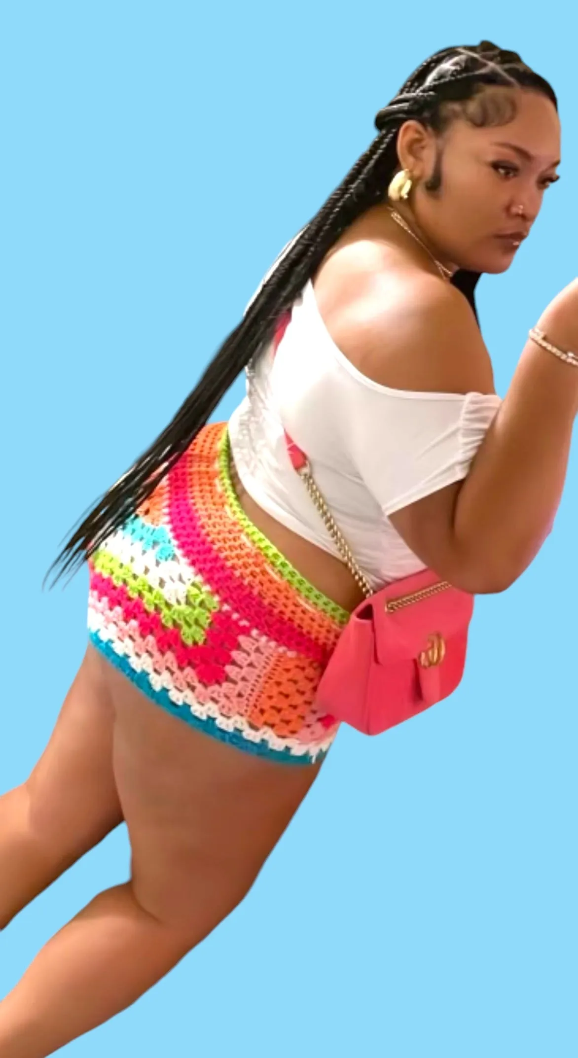 Custom Crochet Drawstring Shorts