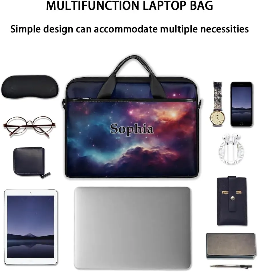 Custom-Laptop-Bag for-Adults Personalized Laptop-Shoulder-Bag with-Name Computer-Bag Meteor Work-Bag