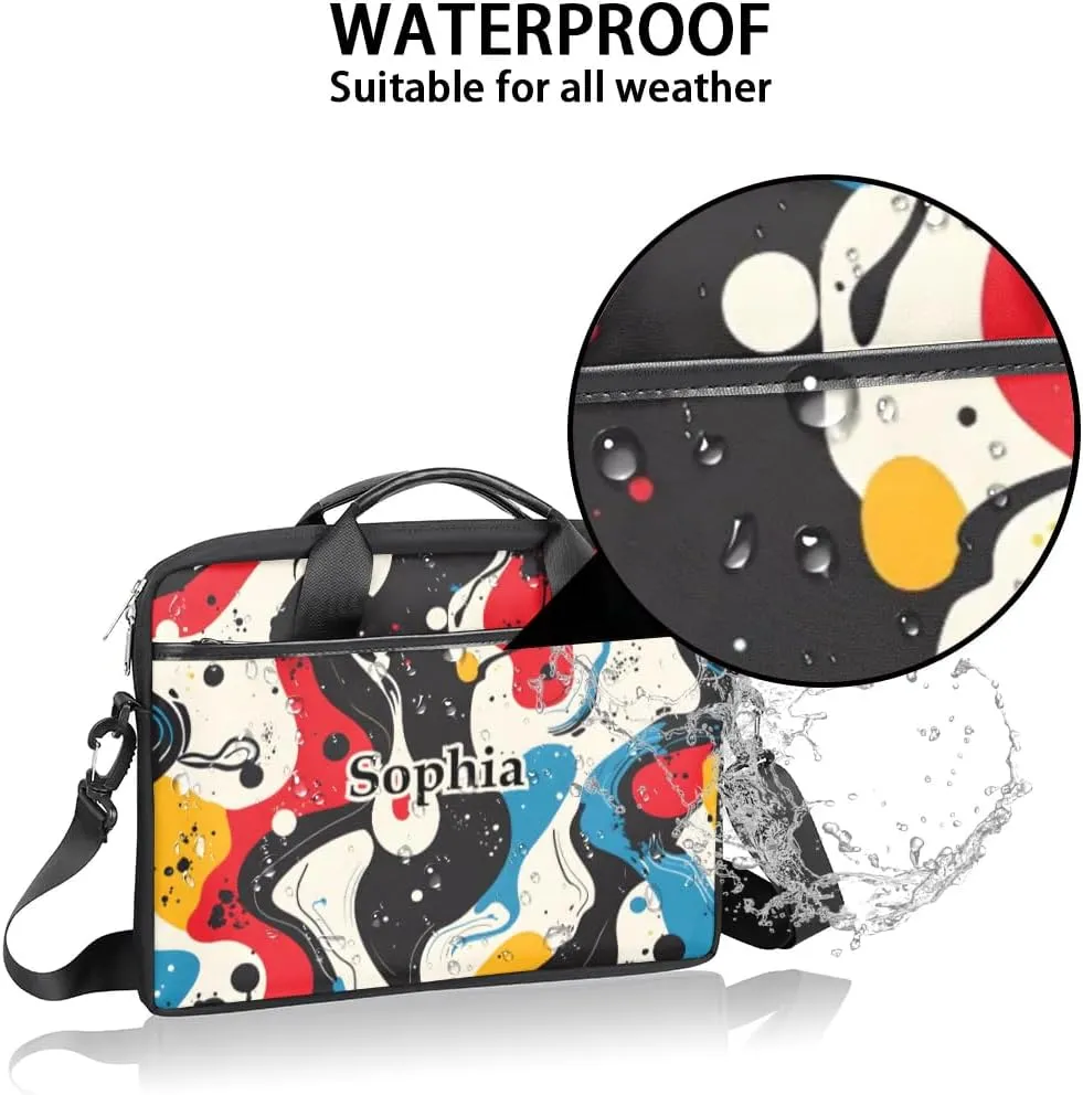 Custom-Laptop-Bag for-Adults Personalized Laptop-Shoulder-Bag with Name Computer-Bag Unicorn Work Bag