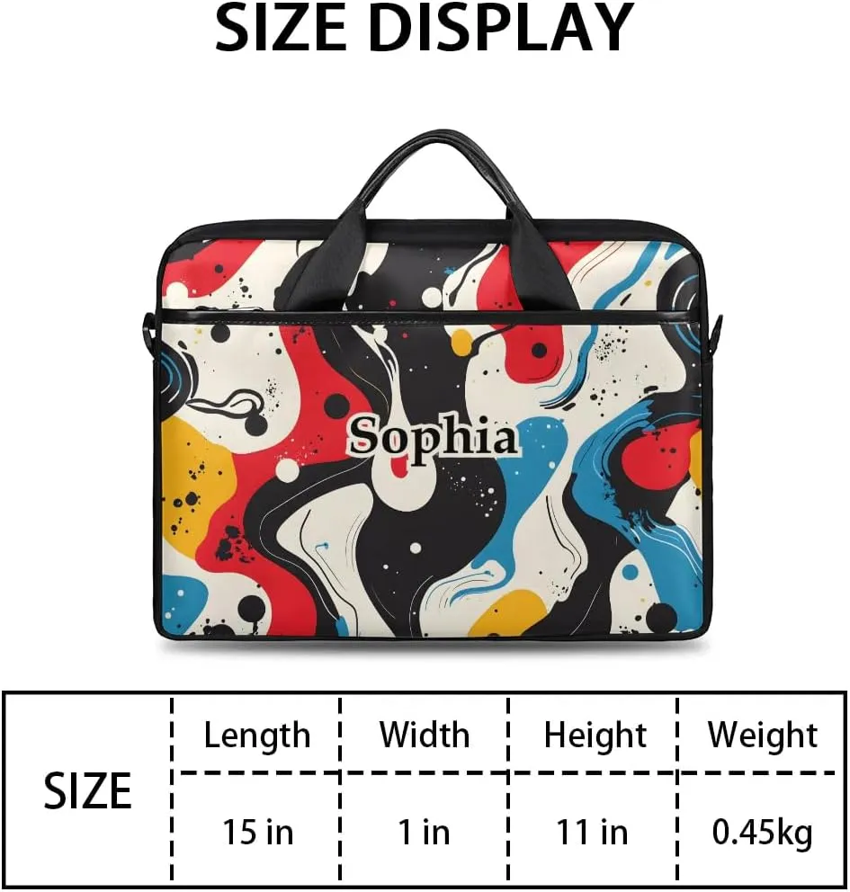 Custom-Laptop-Bag for-Adults Personalized Laptop-Shoulder-Bag with Name Computer-Bag Unicorn Work Bag