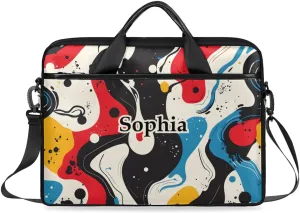 Custom-Laptop-Bag for-Adults Personalized Laptop-Shoulder-Bag with Name Computer-Bag Unicorn Work Bag