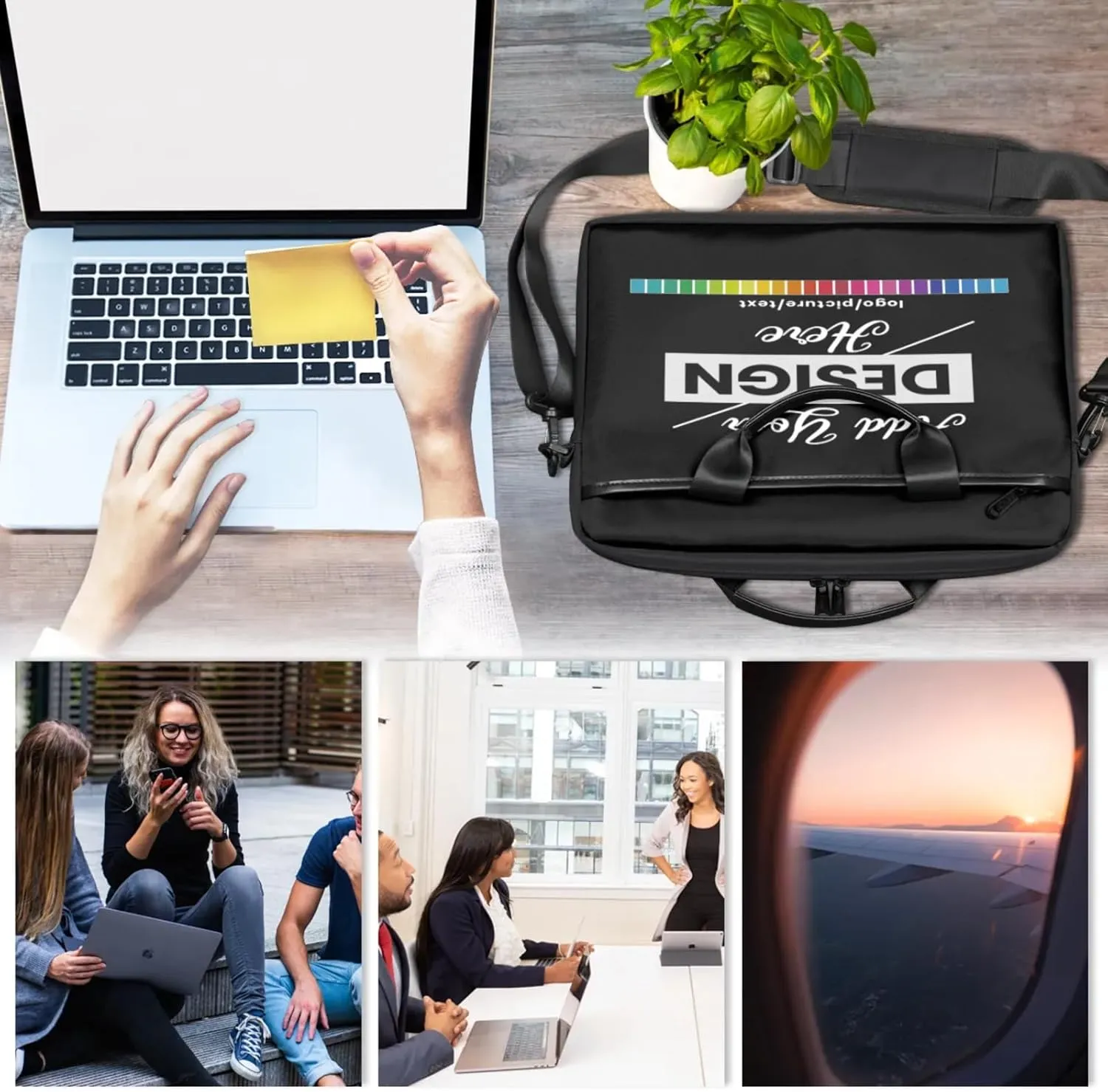 Custom Laptop Bag, Personalized Shoulder Bag for Laptop, Portable Computer Bag ，Gifts for Business Office
