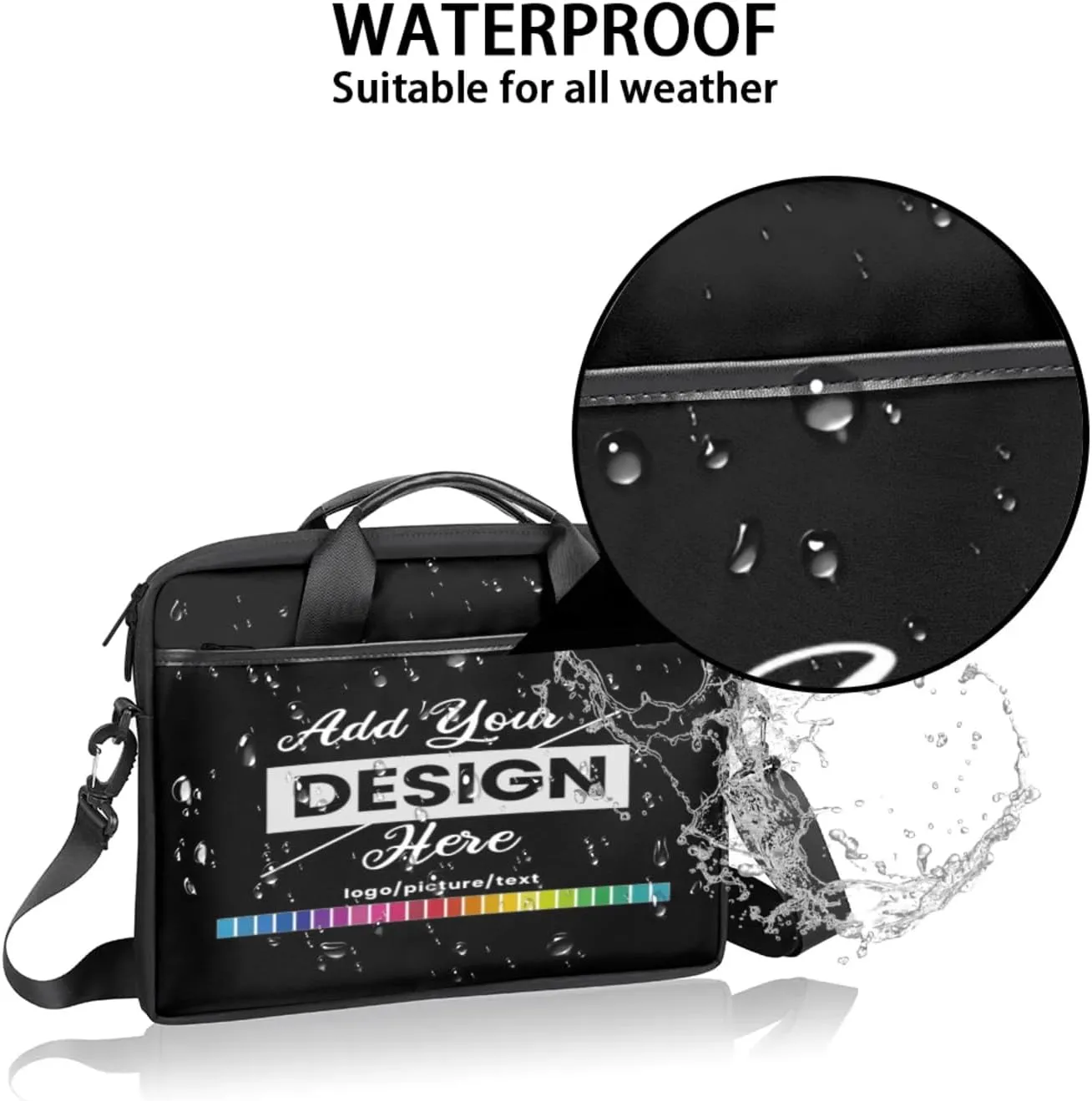 Custom Laptop Bag, Personalized Shoulder Bag for Laptop, Portable Computer Bag ，Gifts for Business Office