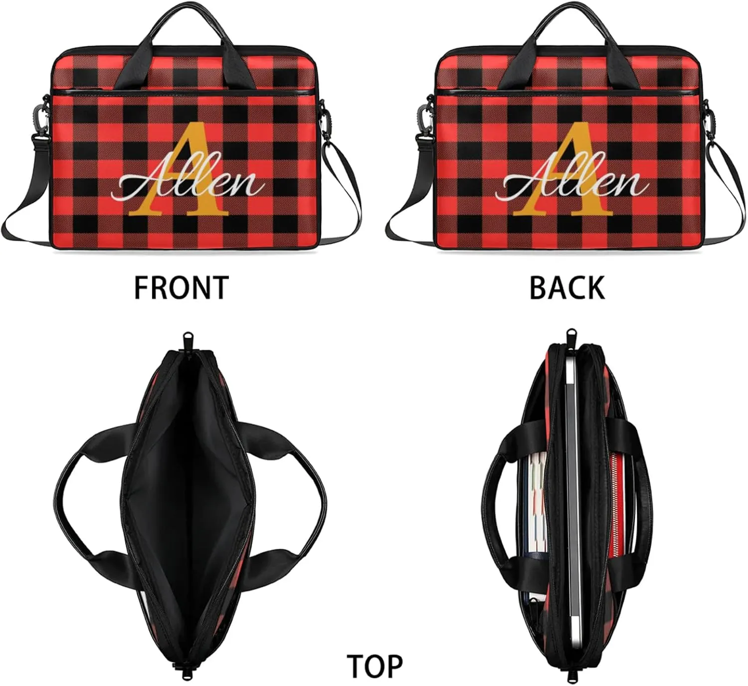Custom Laptop Bag, Personalized Shoulder Bag for Laptop, Portable Computer Bag ，Gifts for Business Office