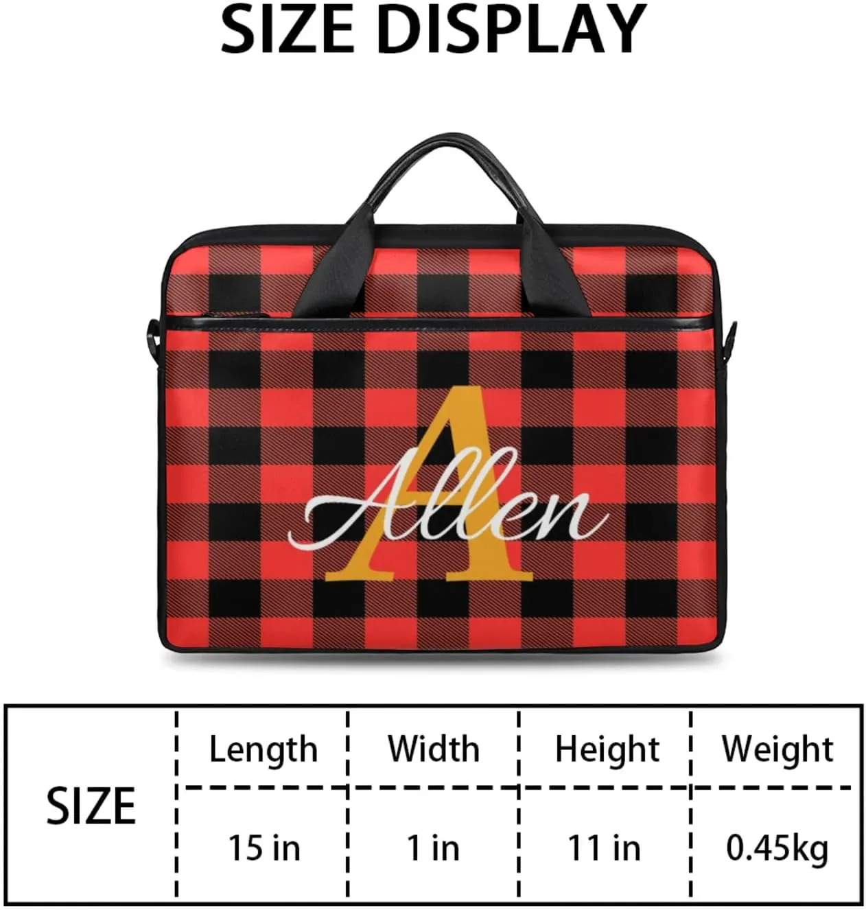 Custom Laptop Bag, Personalized Shoulder Bag for Laptop, Portable Computer Bag ，Gifts for Business Office