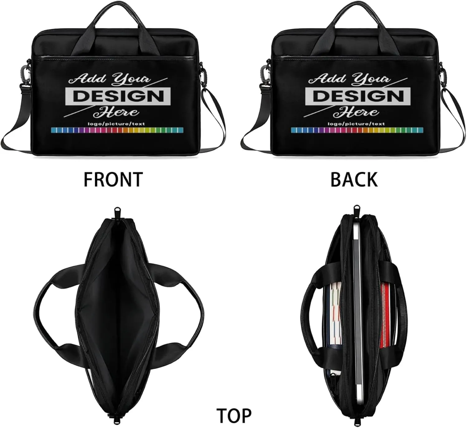 Custom Laptop Bag, Personalized Shoulder Bag for Laptop, Portable Computer Bag ，Gifts for Business Office