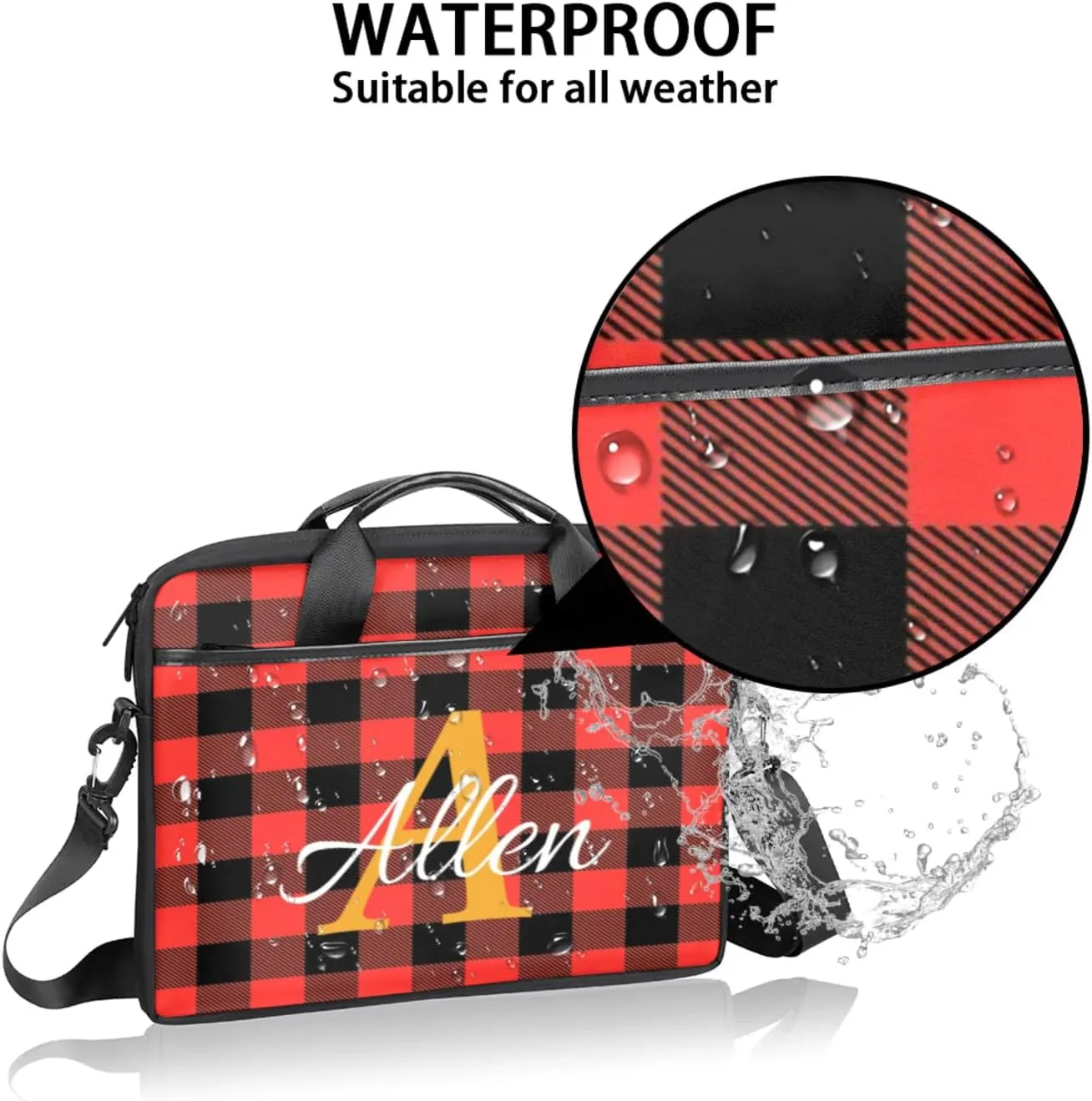 Custom Laptop Bag, Personalized Shoulder Bag for Laptop, Portable Computer Bag ，Gifts for Business Office